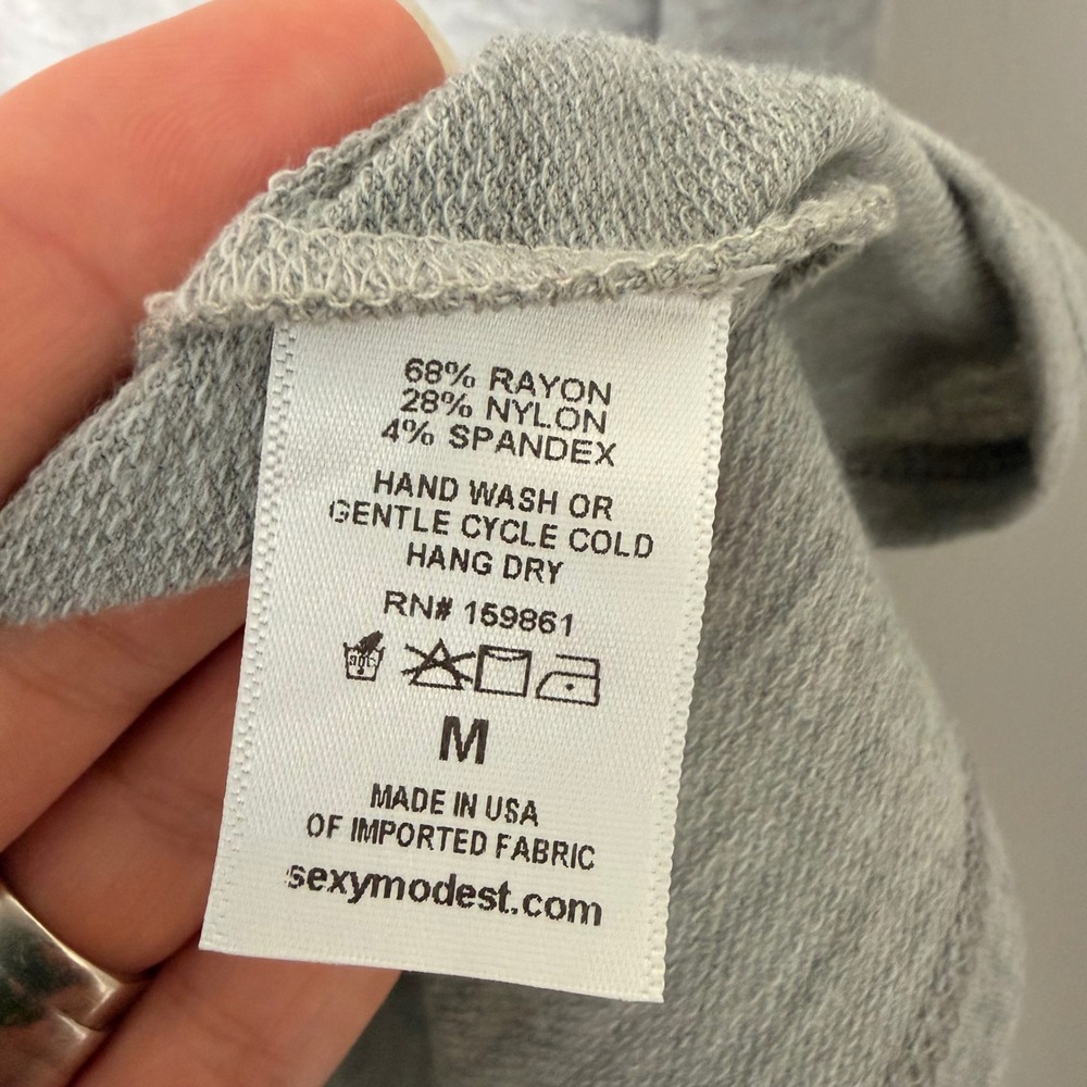 Brigitte Brianna Modest Essential Sweatshirt Dress (M 4-8) Hooded French Terry - Picture 8 of 13